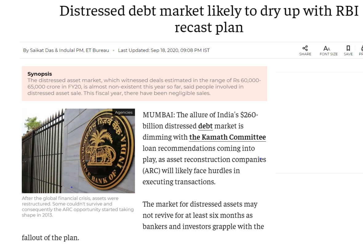 INDIALAW LLP IN NEWS (THE ECONOMIC TIMES– MUMBAI EDITION , 18 SEPTEMBER 2020)